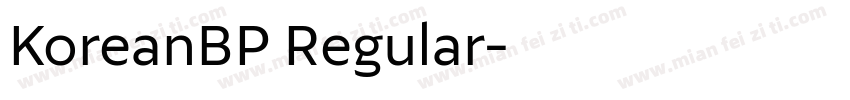 KoreanBP Regular字体转换